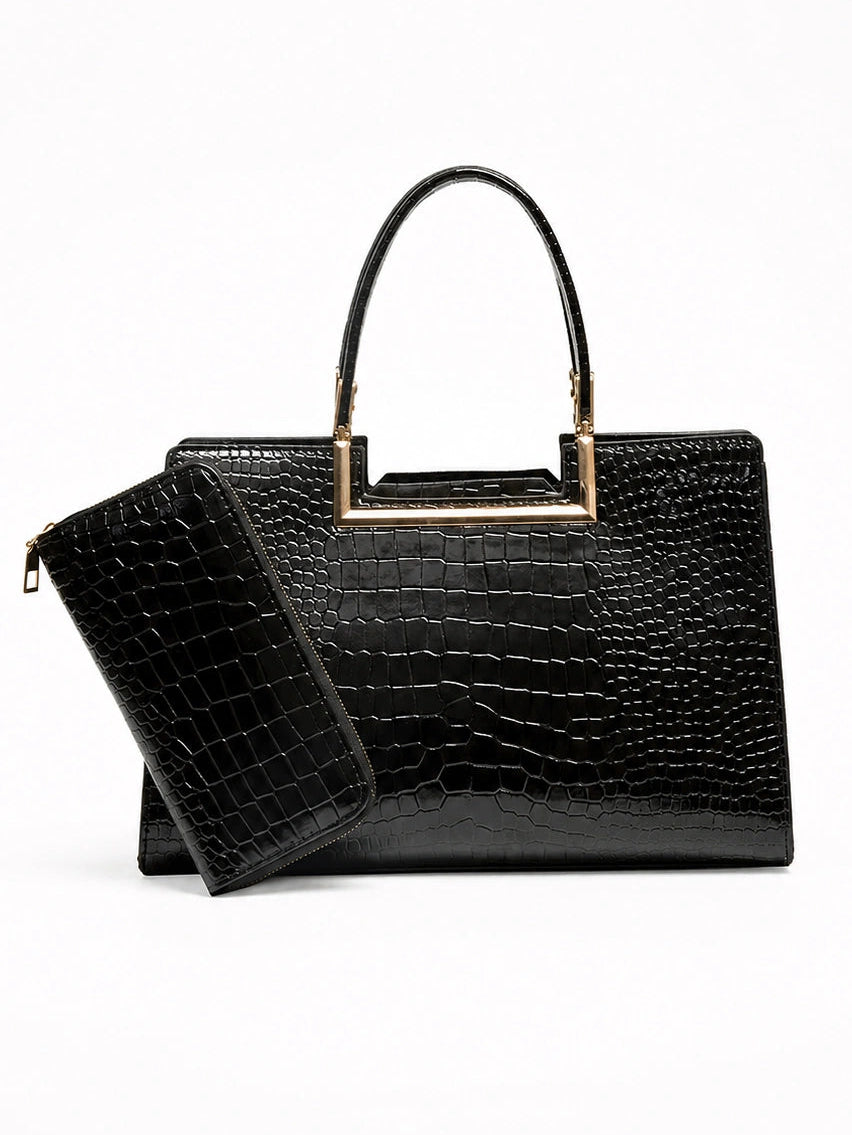 Conjunto de Bolsa y Cartera de Cuero